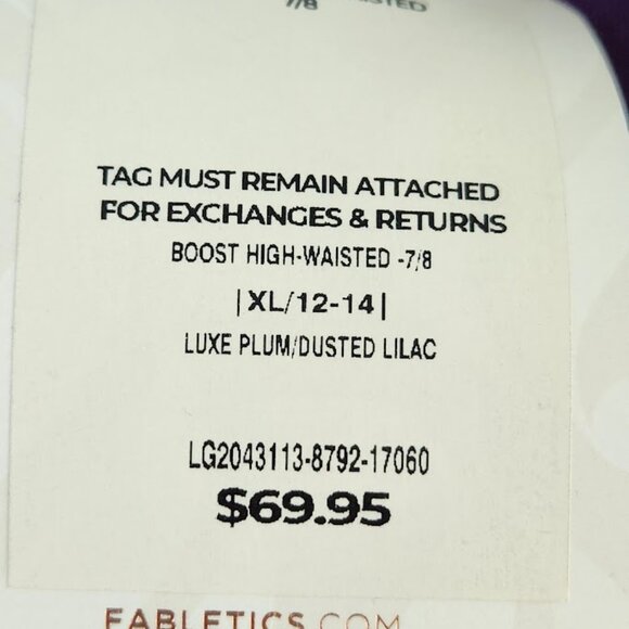 Fabletics PowerHold Boost High-Waisted Leggings XL – Luxe Plum/Dusted Lilac - Picture 5 of 10